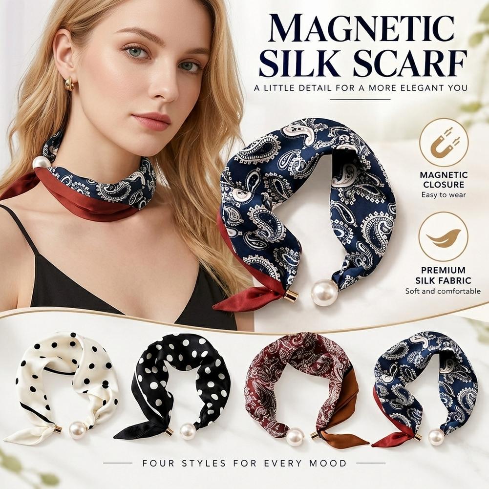 Pearl Buckle Silk Scarf Printe - огляд і ціна Silk Blouse