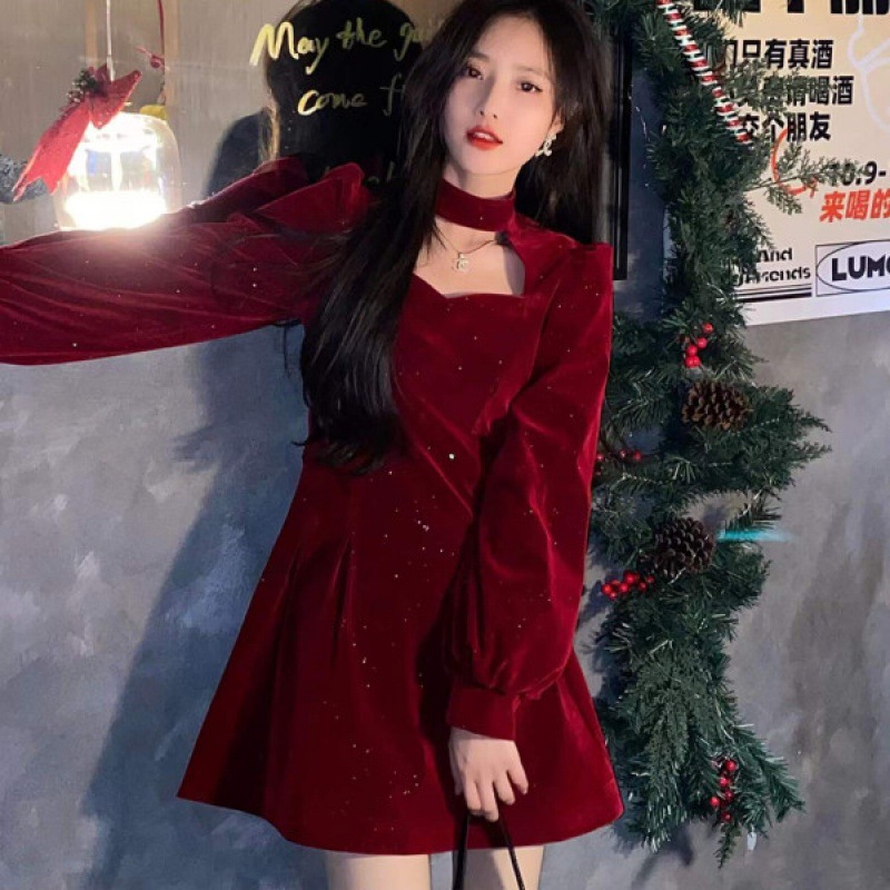 Fine Sparkling Velvet Dress Wo - огляд і ціна Women'S Red Formal Wear