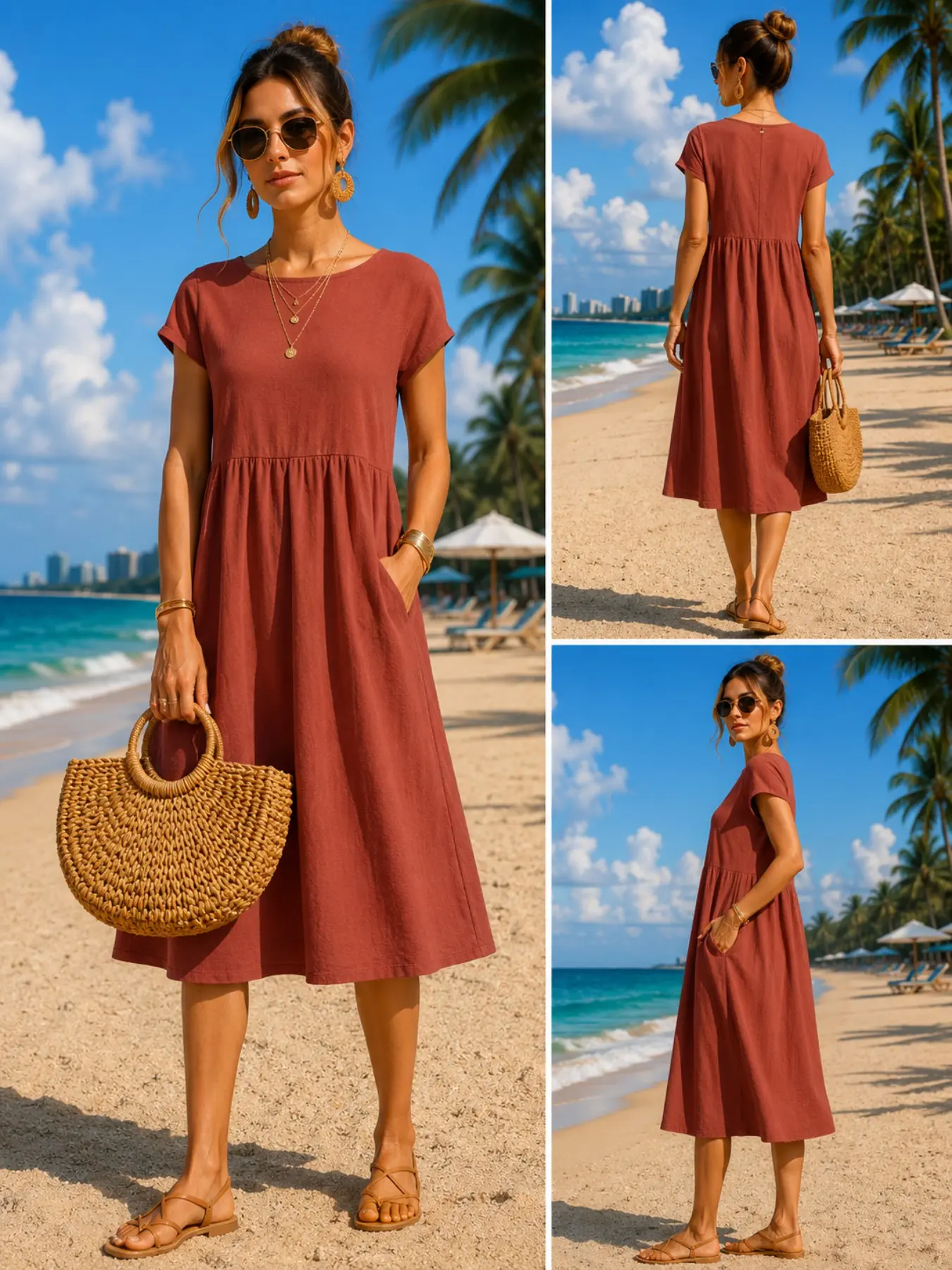 Women’s Casual Midi Dress with - огляд і ціна Midi Dress